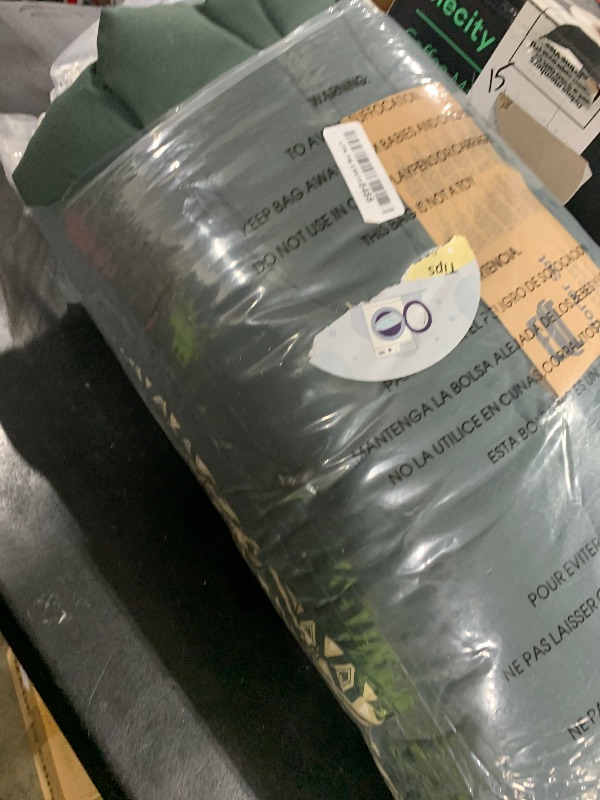 Photo 1 of CASAAGUSTO Queen Size Comforter Sets, 7 PCS Olive Green Boho Comforter Queen Size, Bohemian Striped Queen Bed in A Bag Set, Soft Bedding Set for All Seasons(90"X90")