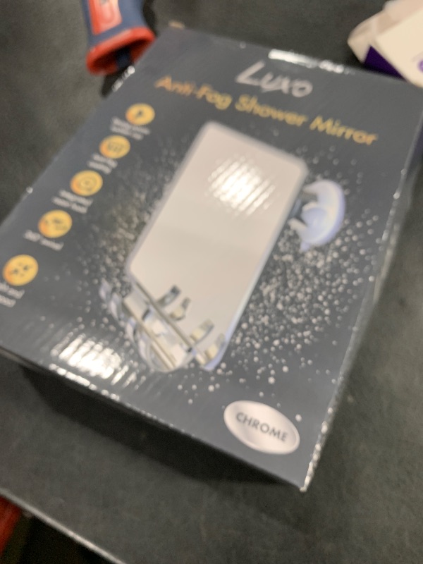 Photo 1 of Luxo Shower Mirror, Shower Mirror fogless for Shaving with a Removable Razor Holder - Shaving Mirror for Shower with a Powerful Suction Cup - Shatterproof fogless Mirror for Shower