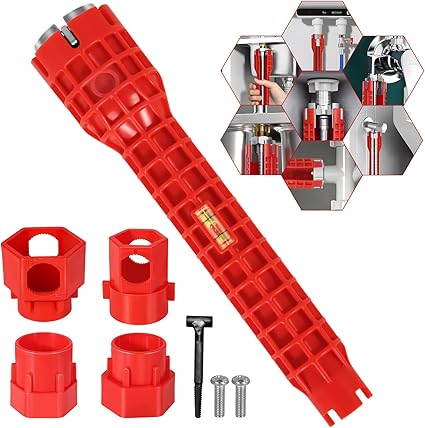 Photo 1 of Forlivese 14-in-1 Multi-Function Basin Wrench,Faucet Installer and Sink Drain Nut Removal Tool,One-Way Plumbing Wrench for Tight Spaces