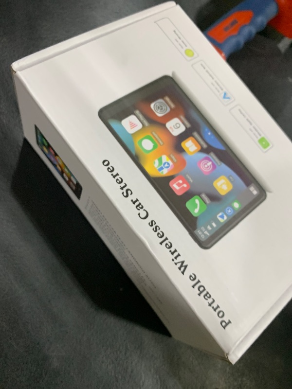 Photo 1 of Portable Wireless with Apple CarPlay and Android Auto Screen for Car, 7" HD Touch Screen Car Stereo with Mirror Link, Bluetooth 5.2, Backup Camera, AUX,FM Transmitter for All Vehicle