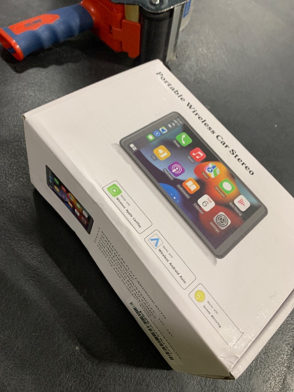 Photo 1 of Portable Wireless with Apple CarPlay and Android Auto Screen for Car, 7" HD Touch Screen Car Stereo with Mirror Link, Bluetooth 5.2, Backup Camera, AUX,FM Transmitter for All Vehicle
