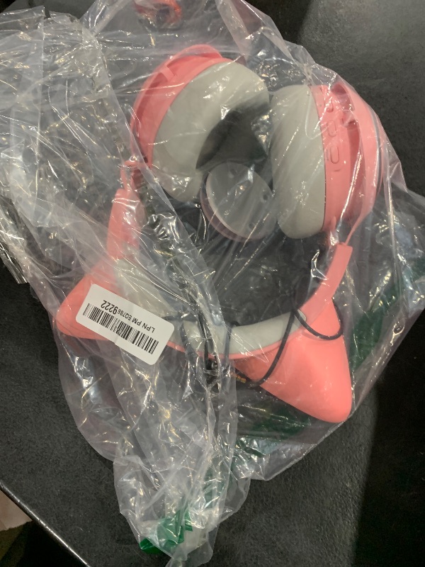 Photo 1 of EASARS Wireless Cat Ear Headphones, Pink Gaming Headset Bluetooth 5.0 for Smartphone, Retractable Mic, 50mm Drivers, RGB Lighting Headset with Mic (USB Dongle Not Included)