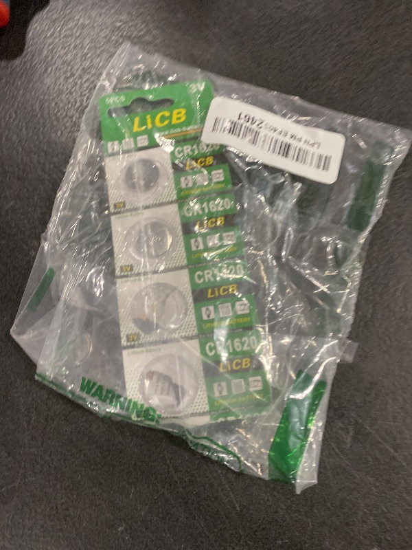 Photo 1 of LiCB 5 Pack CR1620 Battery, Long-Lasting & High Capacity CR 1620 Lithium Batteries,3V CR1620 Coin & Button Cell for Car Remote & Key Fob