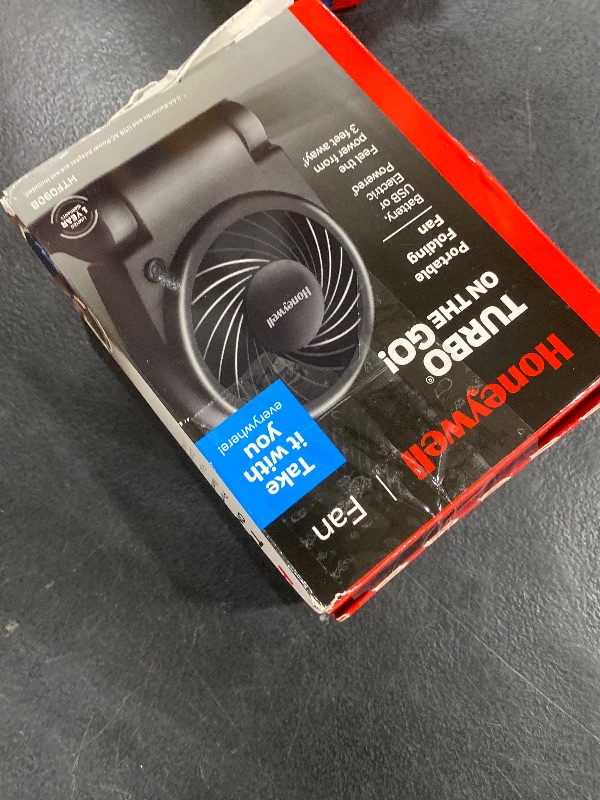 Photo 1 of Honeywell HTF090B Turbo on the Go Personal Fan, Black – Small, Portable Fan