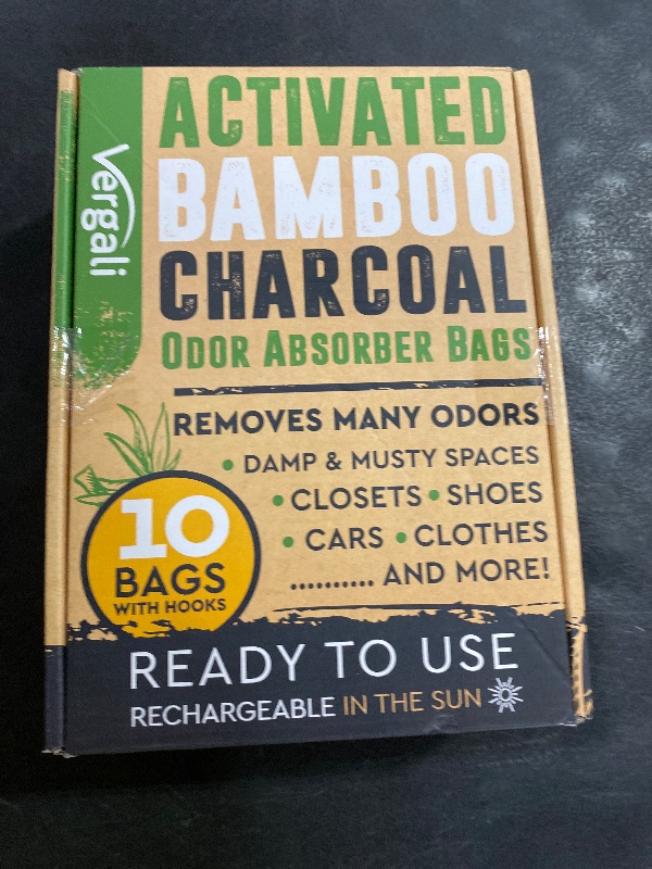 Photo 1 of Activated Charcoal Odor Absorber for Strong Odors in Car, Closet, Shoe, Basement. 10 Activated Charcoal Bags Odor Absorbers for Home. Bamboo Charcoals Air Purifying Bag Charcoals Deodorizer Eliminator