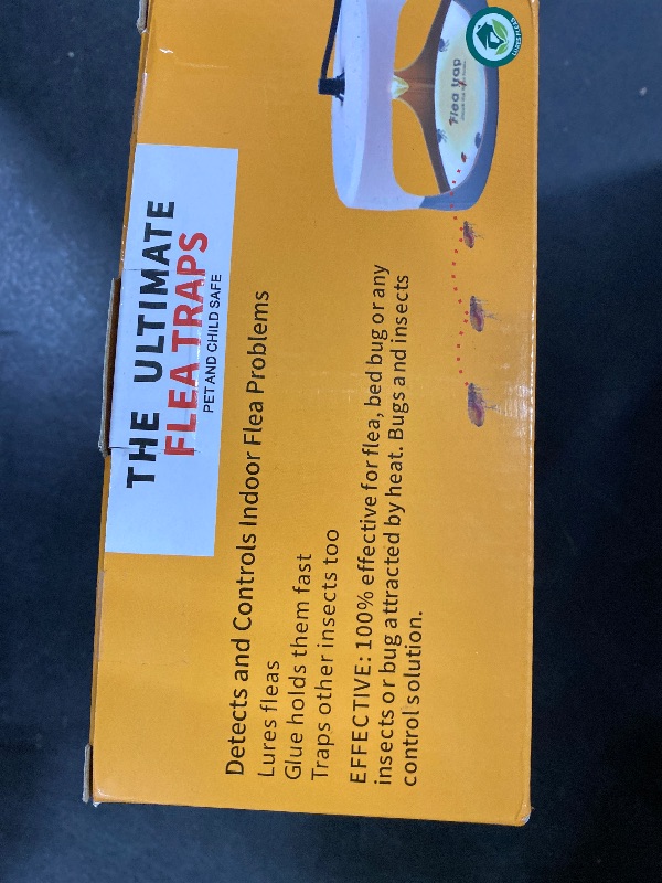 Photo 1 of Flea Traps for Inside Your Home, 2 Pack Flea Trap with Sticky Pads Refills & Light Bulb Replacement, Odorless Natural Indoor Bed Bug Light Killer Insect Infestation Treatment Trap for Kids Pet
