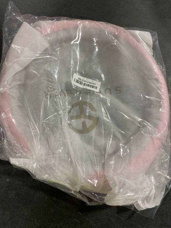 Photo 1 of frani Nappa Leather Steering Wheel Cover, Universal 15 Inch Premium Non-Slip Steering Wheel Cover Pink