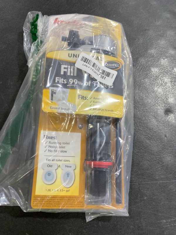 Photo 1 of Korky QuietFILL Platinum Toilet Fill Valve - Universal Fits 99% of Toilets - Easy Height Adjust for Fast Install, 528MP