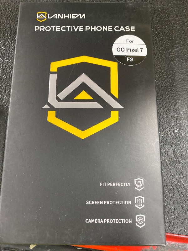 Photo 1 of Lanhiem for Google Pixel 7 Case, IP68 Waterproof Dustproof with Built-in Screen Protector, Heavy Duty Full Body Protective Phone Case for Pixel 7, Black/Clear