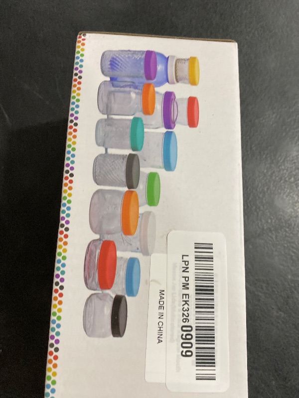 Photo 1 of Jumterlee 9 Pack Regular Mouth Mason Jar Lids, Plastic Mason Jar Lids with Silicone Rings,Plastic Canning Lids, Fit Ball,Kerr and More (Multicolored)