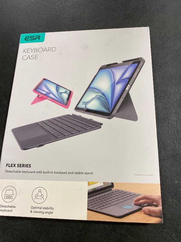Photo 1 of ESR iPad Air 11" (M3/M2) & 5th/4th Gen Flex Keyboard Case, Ultra-Light Magnetic Detachable Keyboard with Writing/Viewing Modes, Larger Precision Trackpad, Dark Gray