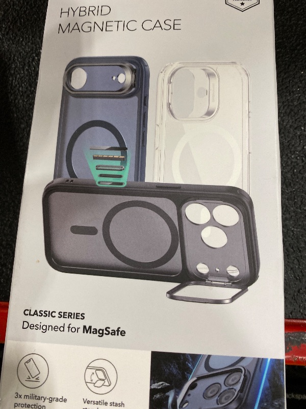 Photo 1 of ESR for iPhone 17 Pro Max Case with Stash Stand, Camera Control Cover Compatible with MagSafe, Military-Grade Drop Protection Phone Case for iPhone 17 Pro Max, Scratch-Resistant Back Cover, Clear