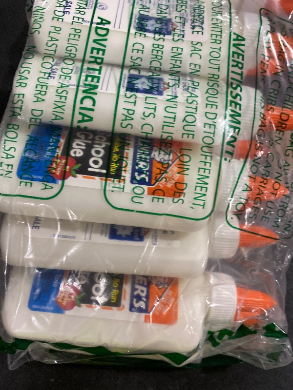 Photo 1 of Elmer's Liquid School Glue, Slime & Craft, Safe and Non-Toxic, Washable, White, 4 Ounces Each, Great for Making Slime, 12 Count - Ideal for Classroom, Home, Office, Teacher Supplies