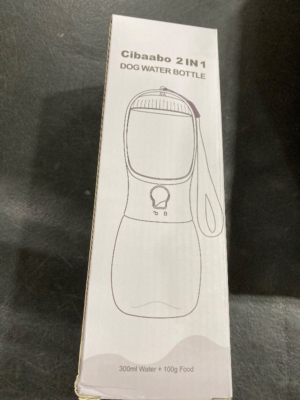 Photo 1 of Cibaabo Dog Water Bottle with Food Container, Travel Puppy Water Bowl, Portable Pet Dispenser, Girl Dog Accessories Stuff Items Essentials Necessities for Yorkie Chihuahua Cat Walking and Hiking