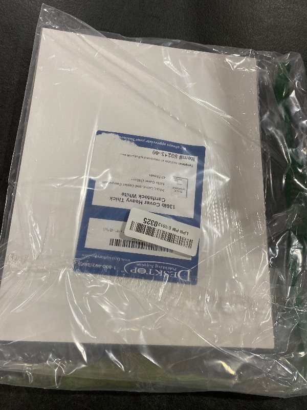 Photo 1 of Extra Heavy Duty 130lb Cover Cardstock - Bright White - 350gsm 17pt Thick Paper for Industrial Inkjet & Laser Printers - 8-1/2" x 11" - 40 Pack