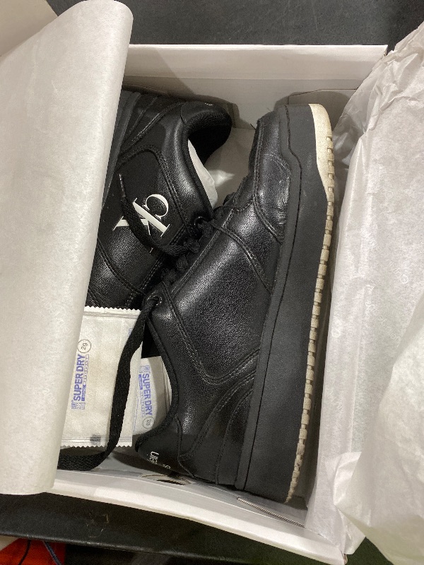 Photo 1 of Calvin Klein Men's Acre Sneaker, Black/White Multi 002, 8