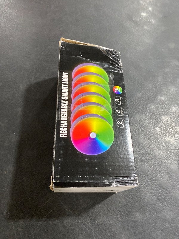 Photo 1 of Led Puck Lights with Remote Control 16 Color Changeable USB Rechargeable LED Night Light Battery Operatedfor,Closet,Bedroom Wall,Under Cabinet,Party,Halloween Decoration,with Dimmer and Timer?6 Pack?