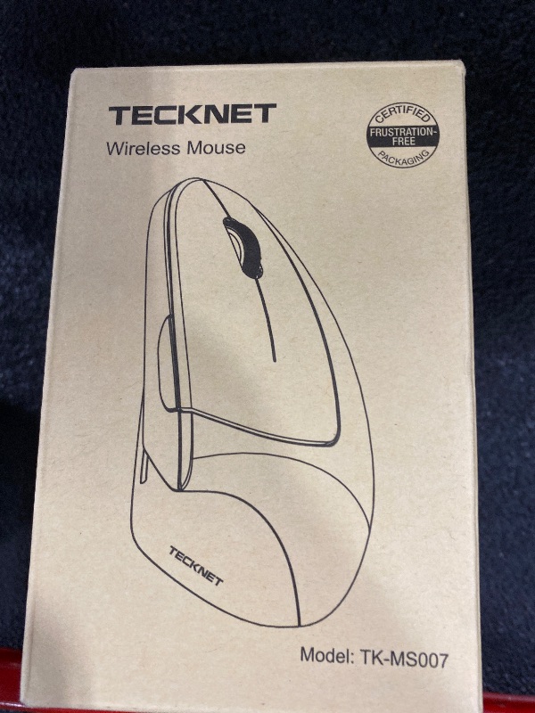 Photo 1 of TECKNET Ergonomic Mouse, Wireless Bluetooth Vertical Mouse, 4800 DPI Optical Tracking, 6 Adjustable DPI, Quiet Clicks, 2.4GHz with USB A Receiver, 12 Months Battery, 6 Buttons, Wide Compatibility