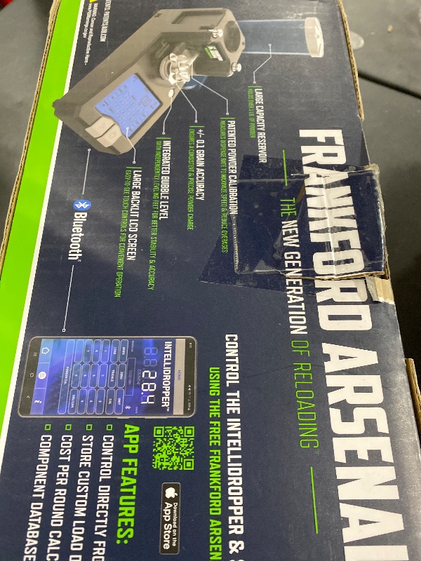 Photo 1 of Frankford Arsenal Intellidropper Electronic Powder Measure for Powder Measuring with LCD Display and Free Reloading Database App for iPhone, Windows, and Google,gray