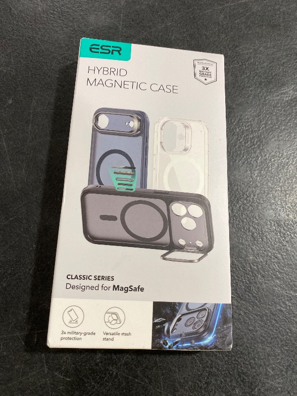 Photo 1 of ESR for iPhone 17 Pro Case with Stash Stand, Camera Control Cover Compatible with MagSafe, Military-Grade Drop Protection Magnetic Phone Case for iPhone 17 Pro, Scratch-Resistant Back Cover, Clear