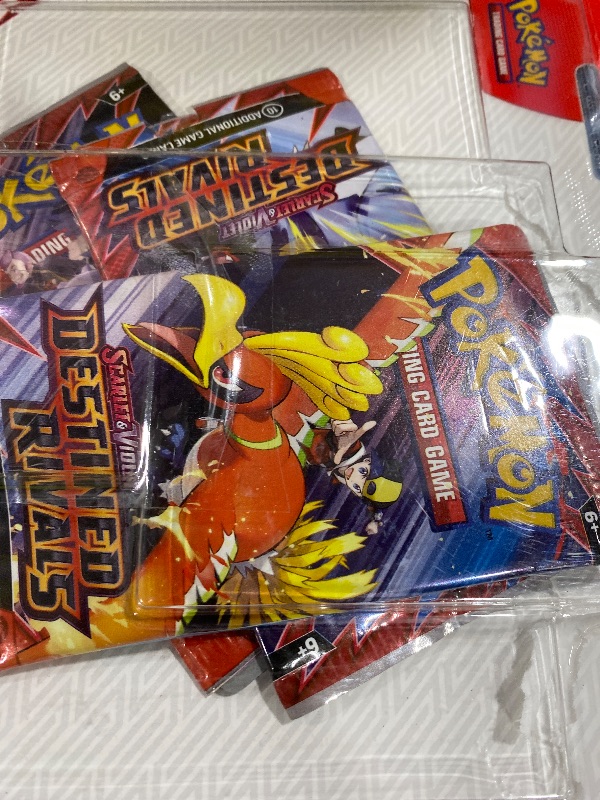 Photo 1 of Pokemon TCG Scarlet & Violet Destined Rivals Three Booster Blister Pack (Receive one at Random)