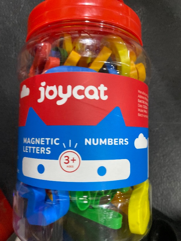 Photo 1 of JoyCat 78 Pieces Magnetic Letters Numbers Alphabet Fridge Magnets ABC 123 Preschool Educational Learning Plastic Colorful Toy Set Uppercase Lowercase Math Symbols for Toddlers Kids