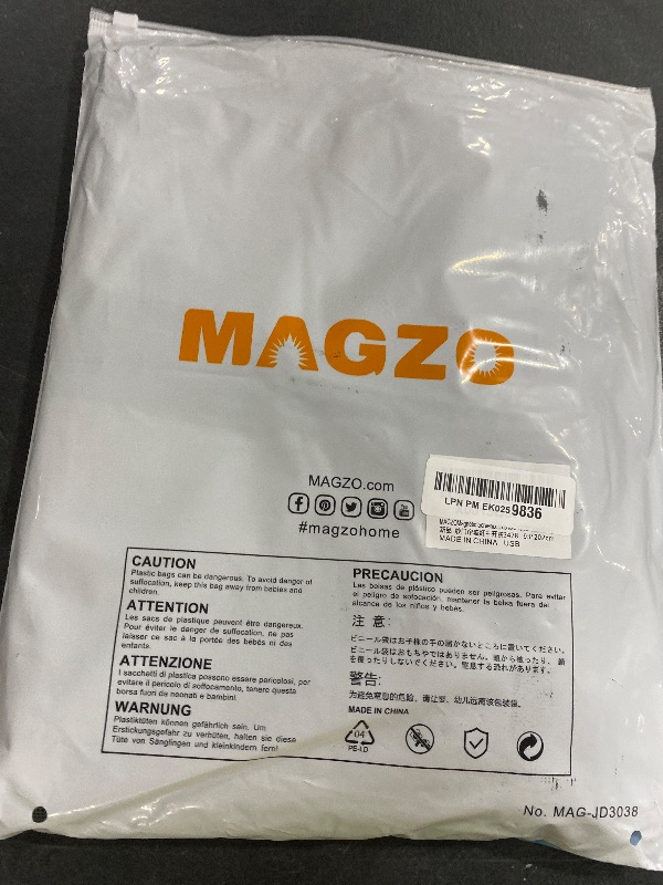 Photo 1 of MAGZO Magnetic Screen Door Fit Door Size 34 x 78 Inch, Screen Size 36" x 79" Strong Magnets Door Mesh, Reinforced Fiberglass Door Net for Patio Door, Gray