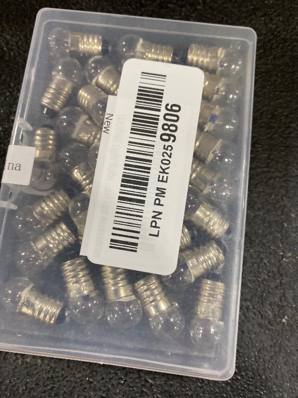 Photo 1 of LUORNG Light Bulbs 30pcs Warm White Small Screw Base Light Bulbs E10 Base 2.5V / 0.3A for Home Experiment Circuit Electrical Test Accessories