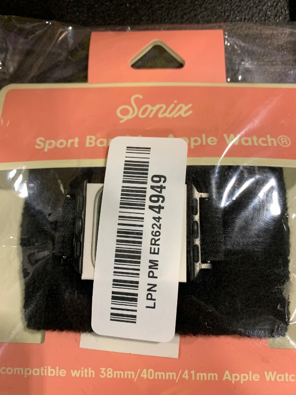 Photo 1 of Sonix | Sport Watch Band for Apple Watch | Sweatband Style Watch Band for Sports, Workouts, Activities | Black
