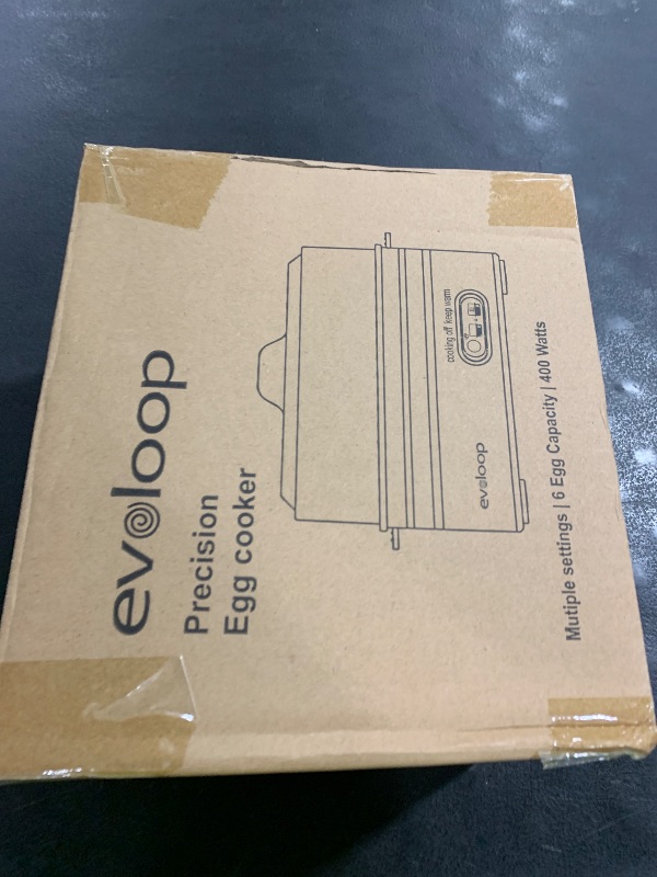 Photo 1 of Evoloop Rapid Egg Cooker Electric 6 Eggs Capacity, Soft, Medium, Hard Boiled, Poacher, Omelet Maker Egg Poacher With Auto Shut-Off, BPA Free