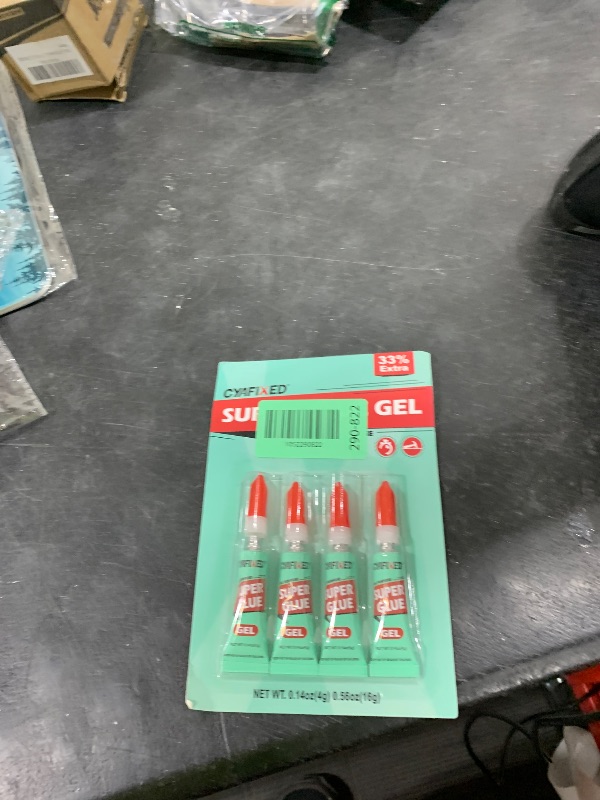 Photo 1 of Super Glue Gel Clear for Wood Plastic Metal, Instant Superglue All Purpose Multipack Cyanoacrylate Adhesive Repair Ceramic Model Leather Rubber Glass Pottery, Strong Bonding Single Use Glue Minis