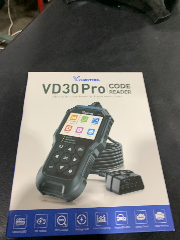 Photo 1 of VDIAGTOOL VD30 Pro Car Code Reader, OBD2 Scanner Diagnostic Tool for Cars and Trucks, Check Engine Code Reader, OBD2 Scanner with Reset, escaner automotriz I/M Readiness for All OBDII Vehicles