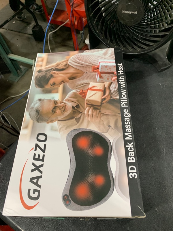 Photo 1 of GAXEZO Massage Pillow, Neck and Back Massager with Heat, Shiatsu Massage Pillow for for Back, Shoulder, Leg, Foot, Gift for Men Women Mom Dad, Stress Relax at Home Office and Car