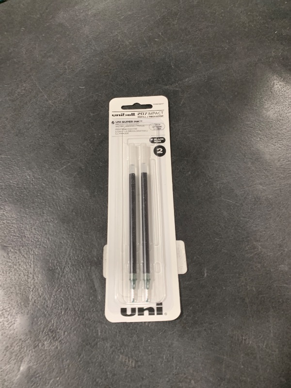 Photo 1 of uniball Refill For Gel Impact Gel Pens, Bold Conical Tip, Black Ink, 2/pack , Packaging may vary