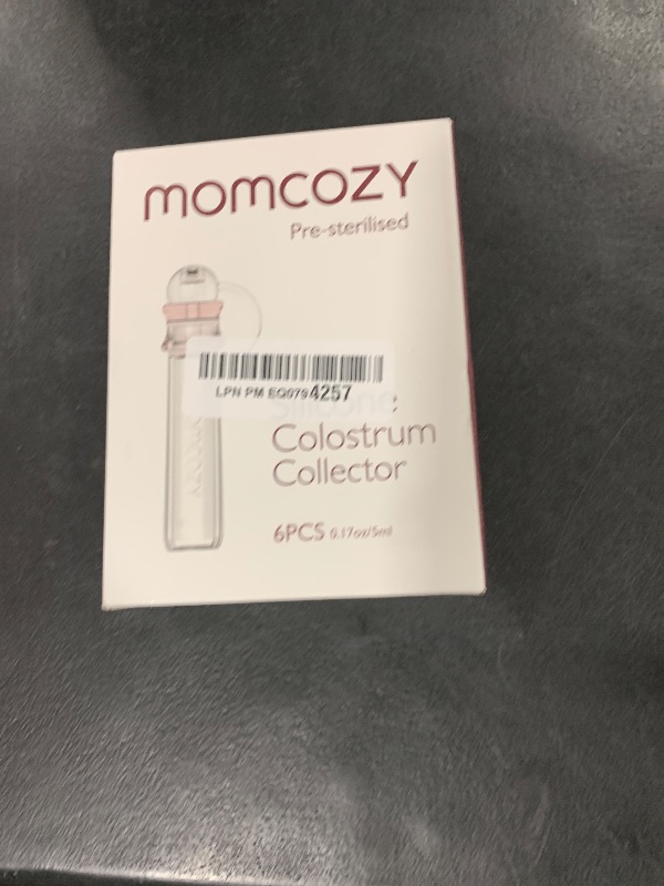 Photo 1 of Momcozy Colostrum Collector Reusable Breast Milk Collector with Storage Case and Cotton Wipe, Portable Colostrum Container BPA Free, Multi-Use Collector 5ml-6pcs