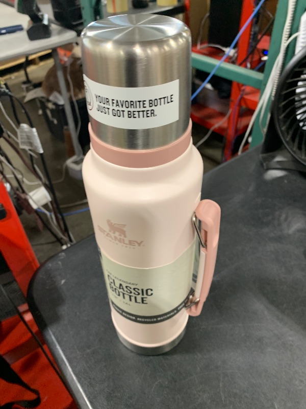 Photo 1 of Stanley Classic Legendary Vacuum Bottle 1.5 qt | Wide Mouth with Leakproof Cup Lid | Keep Drinks Hot or Cold | Packable for Travel | Insulated Stainless Steel Thermal Bottle | BPA-Free | Rose Quartz