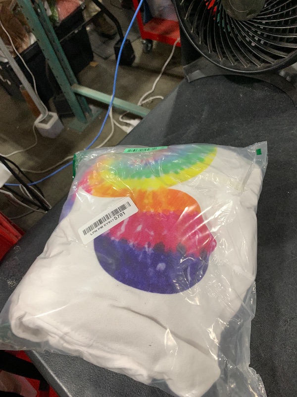 Photo 1 of Disney Classic Mickey Tie Dye Fill Mens Pullover Hoodie, White, XX-Large