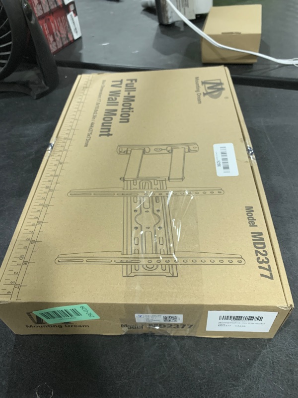 Photo 1 of Mounting Dream TV Wall Mount Swivel and Tilt for Most 26-55 Inch TV, TV Mount Perfect Center Design, Full Motion TV Mount Bracket with Articulation, up to VESA 400x400mm, 60 lbs, MD2377