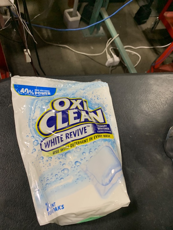 Photo 1 of OxiClean White Revive Laundry Whitener and Stain Remover Power Paks, 24 Count