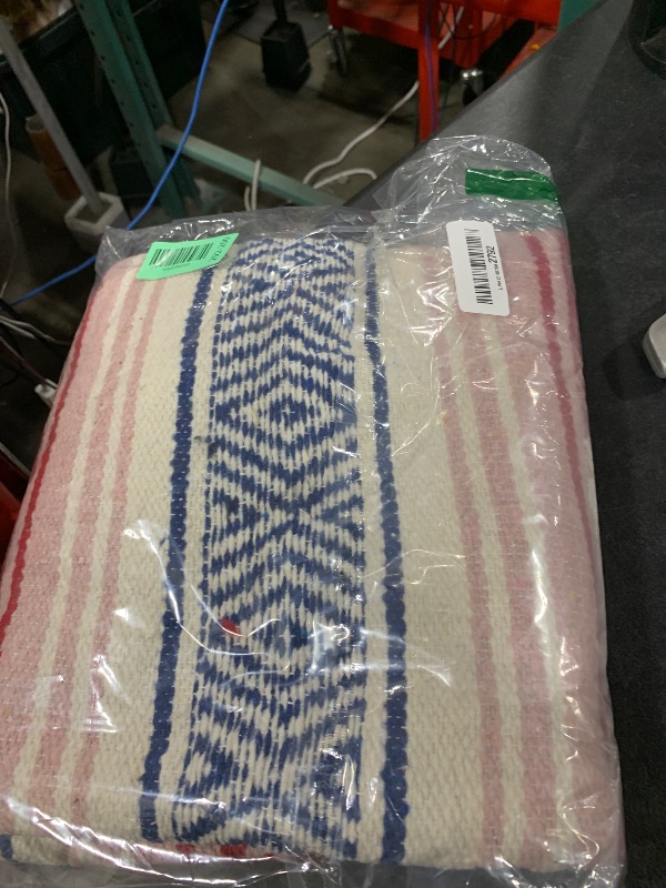 Photo 1 of Oudain 3 Pack Mexican Blankets and Throws 45 x 70 Inch, Cotton Outdoor Camping Cozy Baja Blanket Woven Serape Restorative Yoga Fiesta Fall Autumn Essential Supplies (Classic Color)