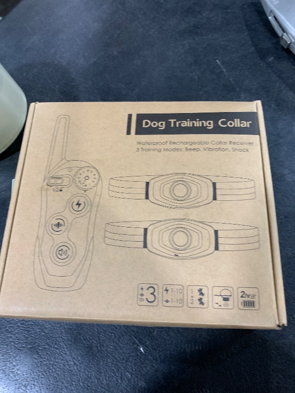Photo 1 of Dog Training Collar, IPX7 Waterproof Dog Shock Collar with Remote Range 1300ft, 3 Training Modes, Beep, Static, Vibration, Rechargeable Electric Training Collar for Small Medium Large Dogs
