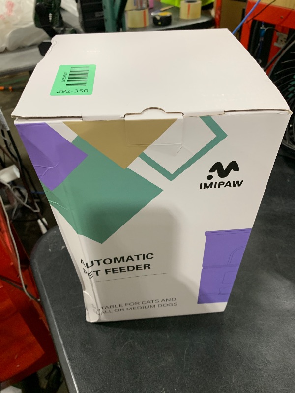 Photo 1 of IMIPAW Automatic Cat Feeders, 3L Timed Cat Dry Food Dispenser, Dual Power Supply, Programmable Portion Size, Auto Pet Feeder for Cats and Small Dogs