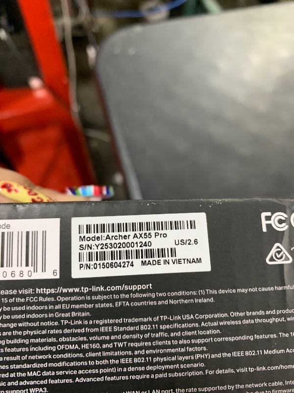 Photo 1 of TP-Link AX3000 WiFi 6 Router (Archer AX55 Pro) - Multi Gigabit Wireless Internet, 2 x 2.5 Gbps Ports, Dual Band, VPN Router, OFDMA, MU-MIMO, USB 3.0 Port, WPA3, Compatible with Alexa