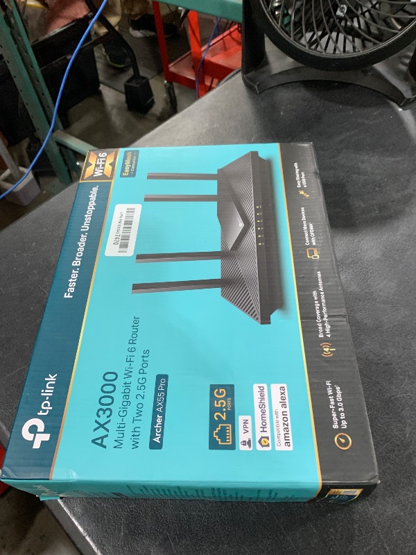 Photo 1 of TP-Link AX3000 WiFi 6 Router (Archer AX55 Pro) - Multi Gigabit Wireless Internet, 2 x 2.5 Gbps Ports, Dual Band, VPN Router, OFDMA, MU-MIMO, USB 3.0 Port, WPA3, Compatible with Alexa