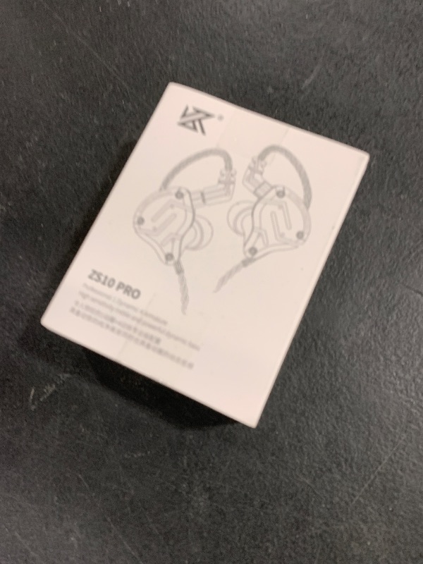 Photo 1 of Linsoul KZ ZS10 Pro, 4BA+1DD 5 Driver in Ear Monitor, HiFi Wired Earbuds, Gaming Earbuds, Hybrid IEM Earphones with Stainless Steel Faceplate, Detachable Cable for Musician(Without Mic, Black)