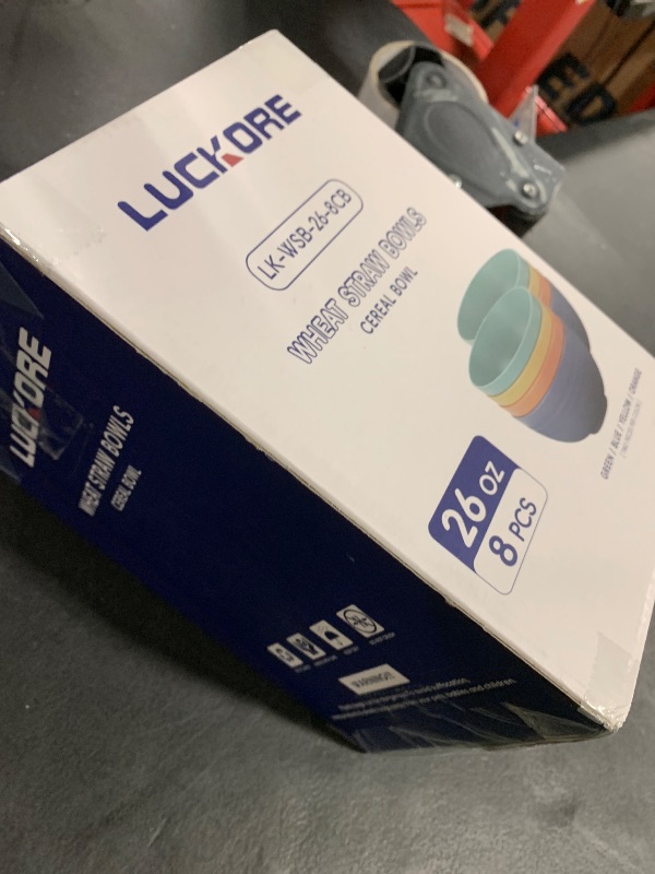 Photo 1 of Luckore Unbreakable Wheat Straw Cereal Bowls, 26 oz Reusable Cereal Bowls Set of 8, Microwave & Dishwasher Safe, Suitable for Kitchen Soup and Salad, Multicolor 4 Colors