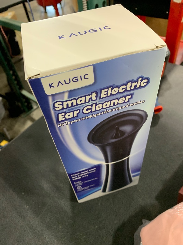Photo 1 of KAUGIC Upgraded Ear Wax Removal with One-Piece Waste Tank, Safe Cleaner with Water Temperature Sensor, Effective Ear Irrigation Kit & USB-A to C Cable, IPX7, Black