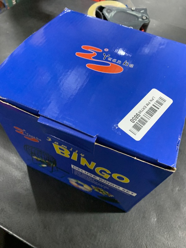 Photo 1 of Yuanhe Deluxe Bingo Game Set-Includes Metal Cage,500 Colorful Bingo Chips,100 Bingo Cards,75 Colored Balls,Plastic Masterboard,Great for Large Groups,Parties …