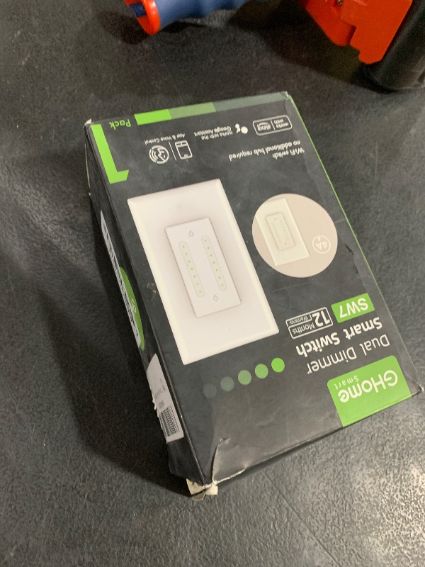 Photo 1 of GHome Smart Dual Dimmer Switch, 2 in 1 Control, 2.4Ghz WiFi Smart Light Switch Compatible with Alexa and Google Home, Single-Pole, Neutral Wire Required, Voice Control, FCC Certified