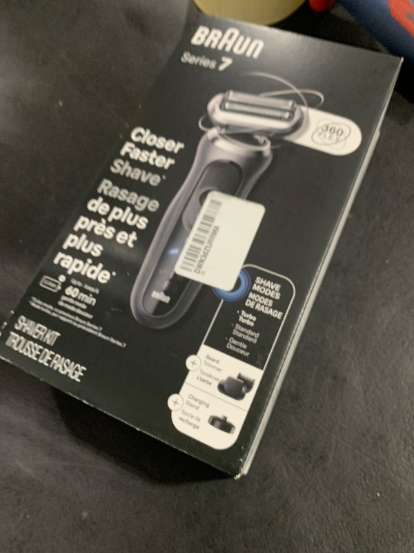 Photo 1 of Braun Electric Shaver for Men, Series 7 7127cs, Wet & Dry Shave, Turbo & Gentle Shaving Modes, Waterproof Foil Shaver, Engineered in Germany, with Beard Trimmer, Charging Stand, Space Grey